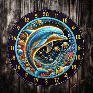 Ocean Bliss Dolphin Dartboard Design