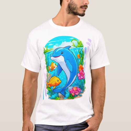 Ocean Bliss Dolphin T_Shirt