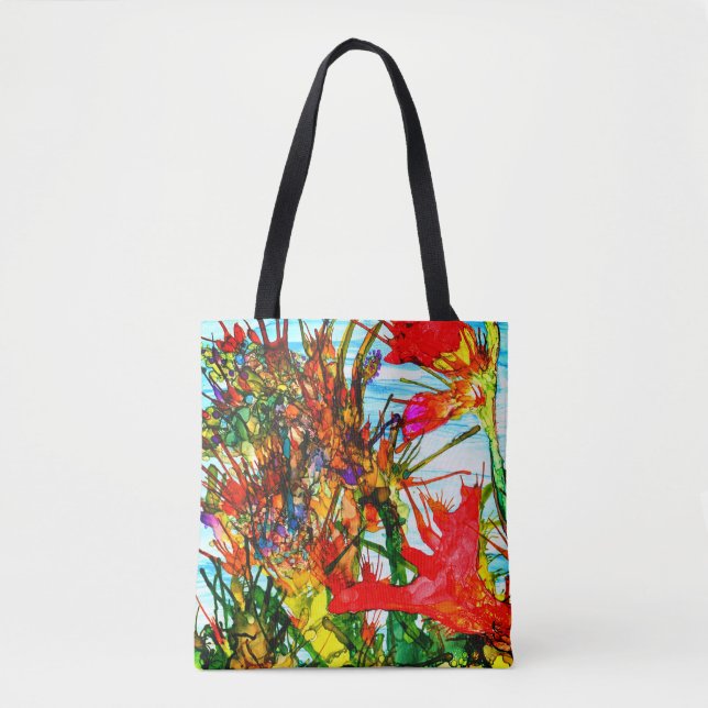 Ocean Blooms Tote Bag (You can Customize) (Front)