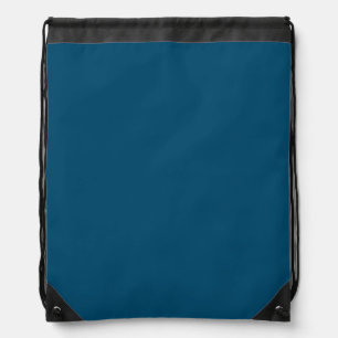 Ocean Blue #00486B, Beetle Green Drawstring Bag