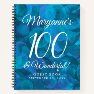 Ocean Blue 100 and Wonderful Birthday Party Notebook