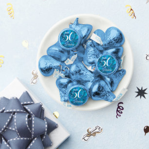 Ocean Blue 50 & Fabulous Birthday Party Hershey®'s Kisses®
