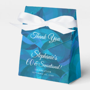 Ocean Blue 60 & Sensational Birthday Party Favor Boxes