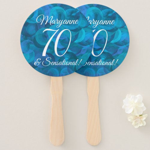 Ocean Blue 70 and Sensational Birthday Party Hand Fan