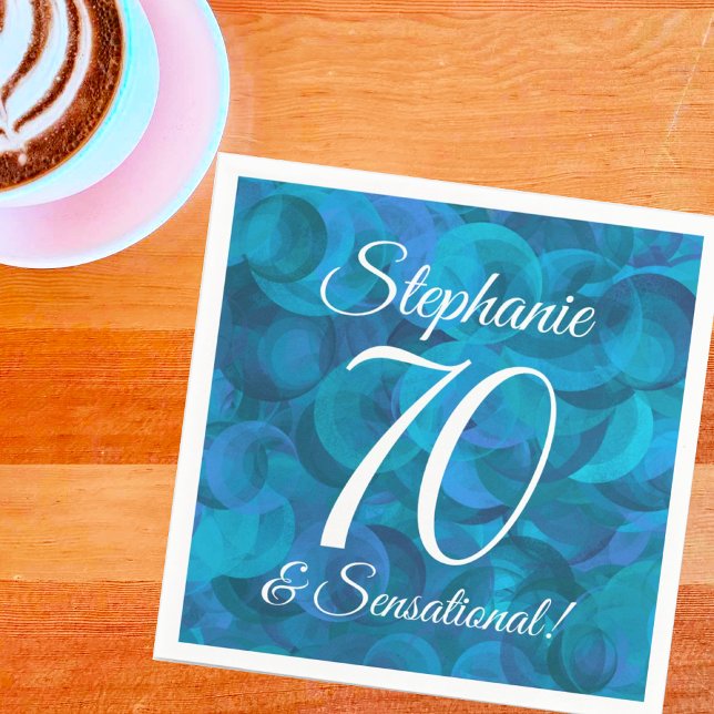 Ocean Blue 70 and Sensational Birthday Party Napkins (Creator Uploaded)