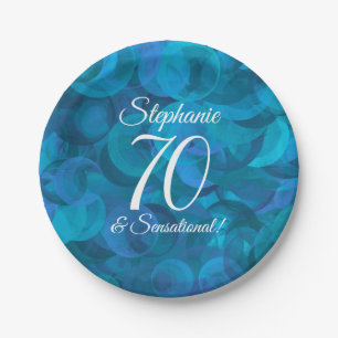 Ocean Blue 70 and Sensational Birthday Party Paper Plates