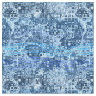 Ocean Blue Abstract Water Pattern Fabric