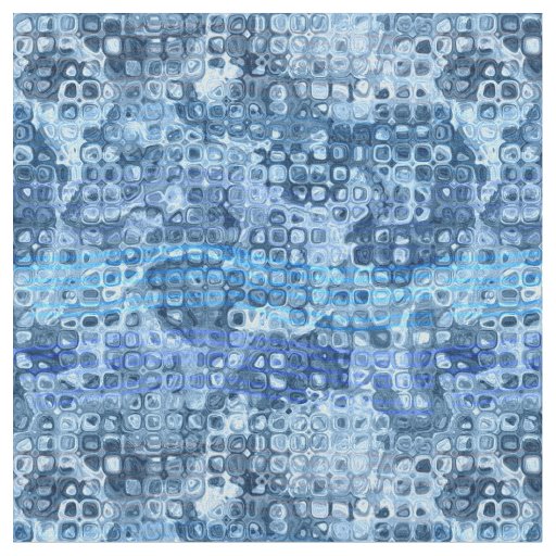 Ocean Blue Abstract Water Pattern Fabric