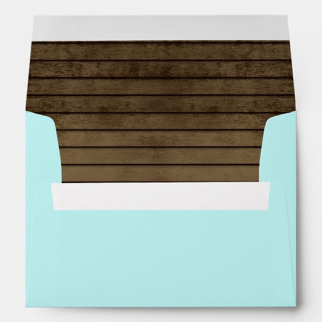 Ocean Blue and Barn Wood Envelope (Back (Bottom))