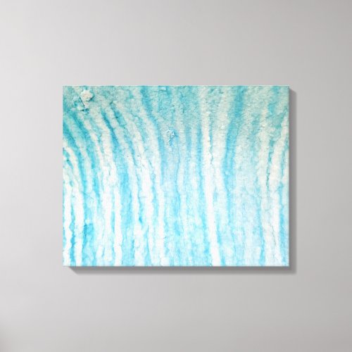 Ocean Blue And White Abstract Canvas Print