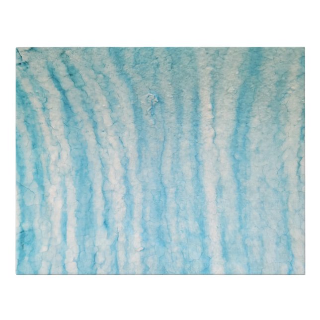 Ocean Blue And White Abstract Canvas Print (Front)