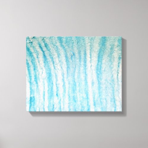 Ocean Blue And White Abstract Canvas Print