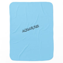 Ocean blue Aquarius Baby Blanket