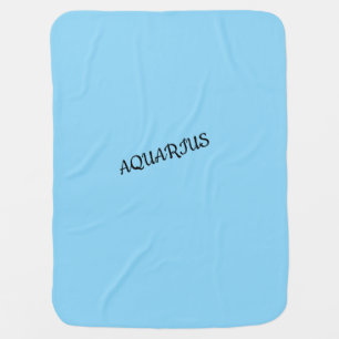 Ocean blue Aquarius Baby Blanket