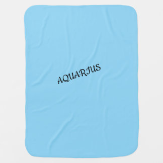 Ocean blue Aquarius Baby Blanket