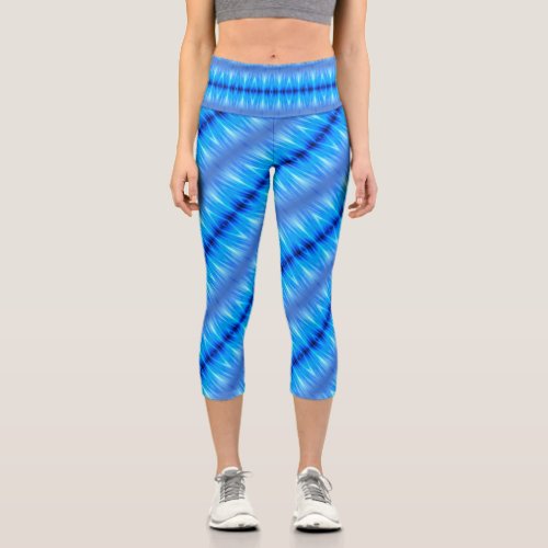 ocean blue capri leggings