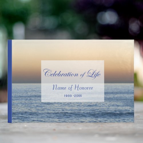 Ocean Blue Celebration of Life Memorial Guest Book