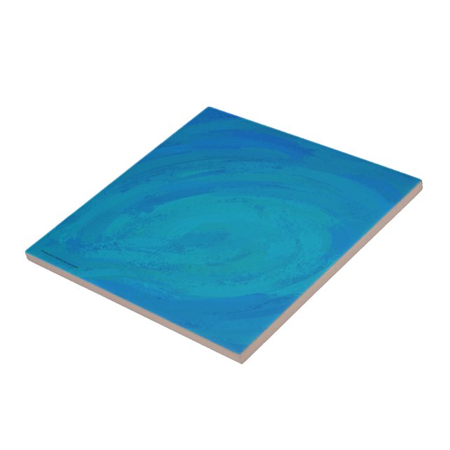 Ocean Blue Ceramic Tile (Side)