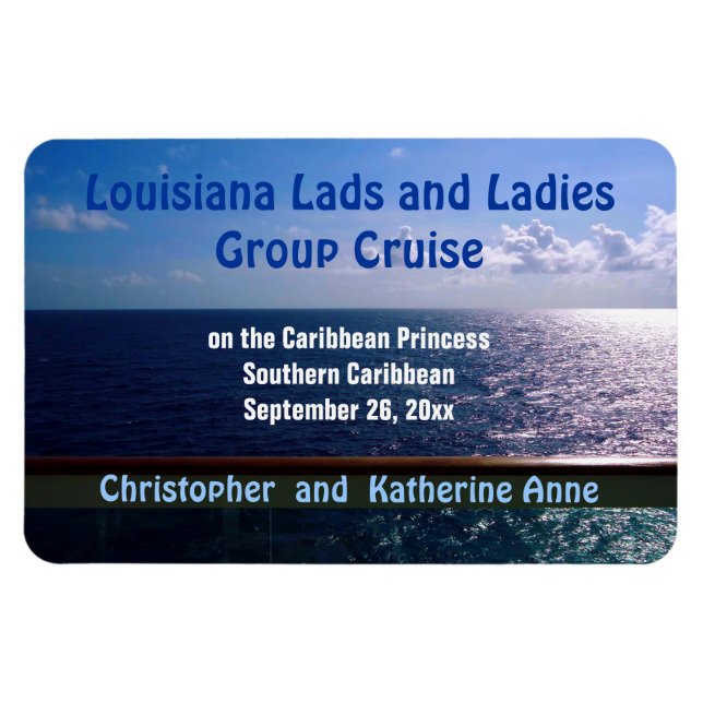 Ocean Blue Custom Door Marker Magnet (Horizontal)