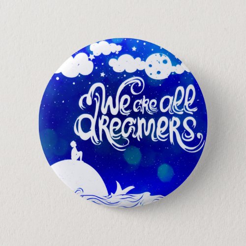 Ocean Blue Dreams Stars Inspirational Quote Button