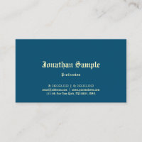 Ocean Blue Elegant Classic Old English Text Trendy