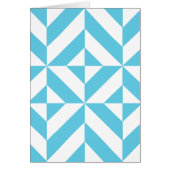 Ocean Blue Geometric Deco Pattern (Front)