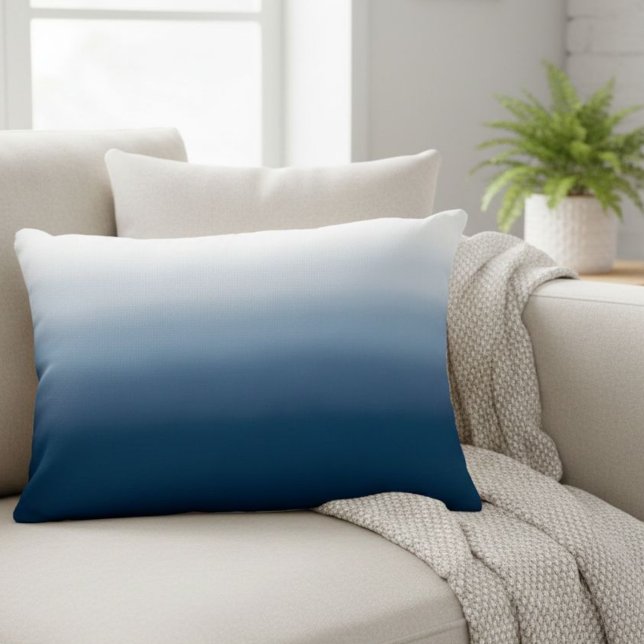 Ocean Blue Gradient Decorative Pillow - Cafécore (Creator Uploaded)