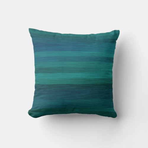 Ocean Blue Green Teal Modern Decorative Pillow