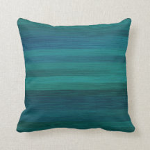 Ocean Blue Green Teal Modern Decorative Pillow