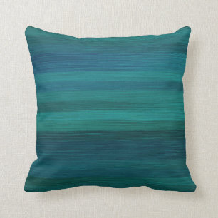 Ocean Blue Green Teal Modern Decorative Pillow