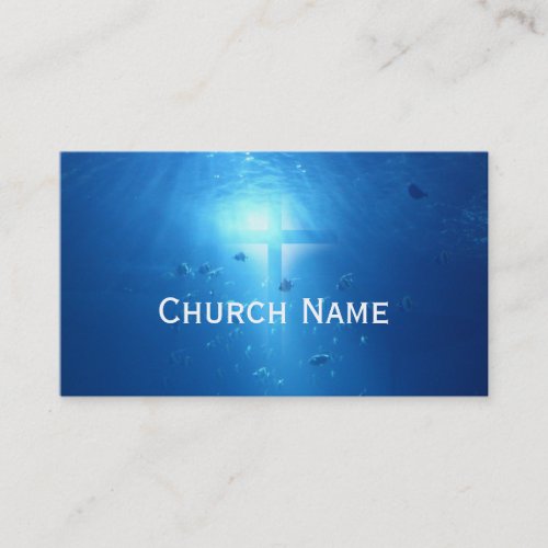 Ocean Blue Holy Cross Light Church Business Card