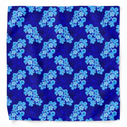 Ocean Blue Honu Turtles Hibiscus Flowers Bandana