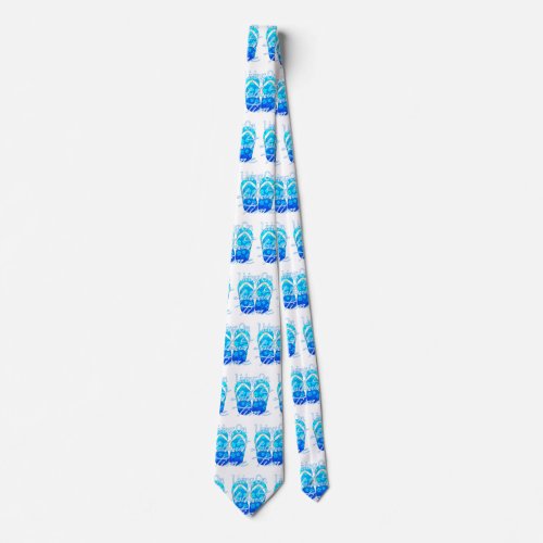 Ocean Blue Island Time Neck Tie