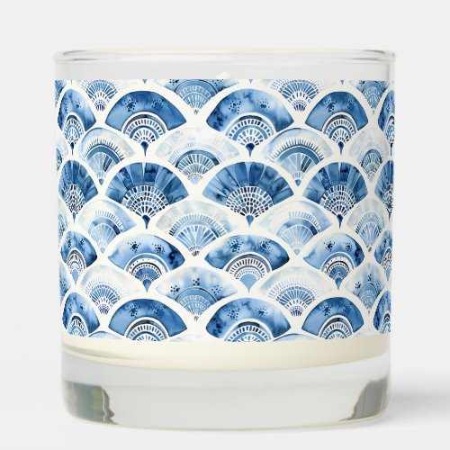 Ocean Blue Japanese_inspired Watercolor Gradient Scented Candle