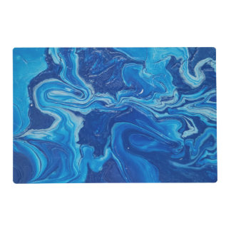 Ocean Blue Laminated Placemat with design by artis