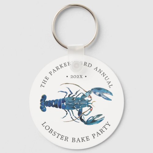 Ocean Blue Lobster Bake Keychain