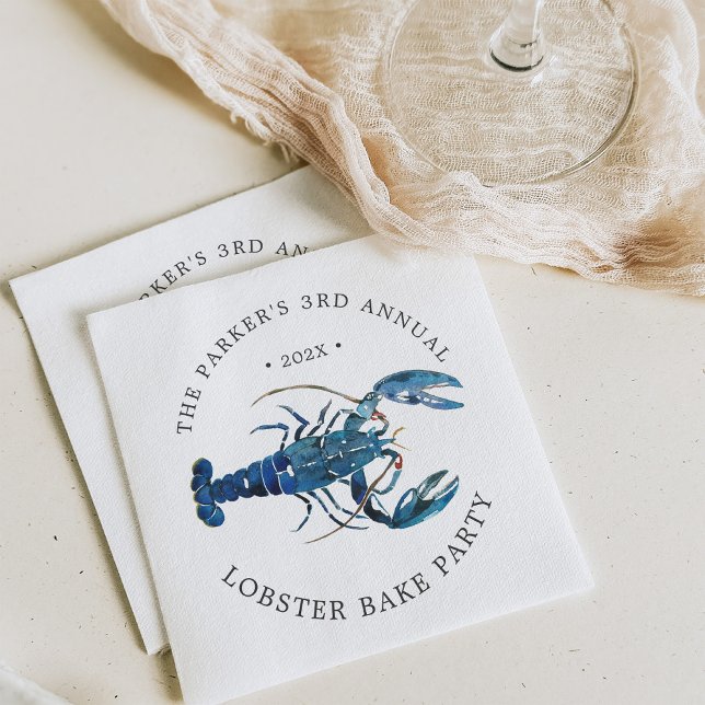 Ocean Blue Lobster Bake Napkins (Creator Uploaded)
