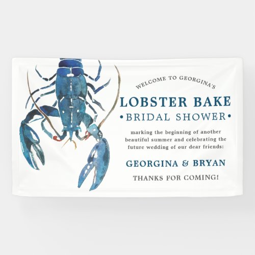 Ocean Blue Lobster Bake Party Banner