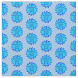 Ocean Blue Maori Sun Tribal Turtles Fabric
