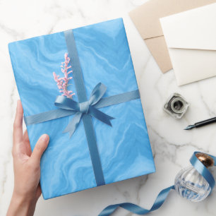 Ocean Blue Marble Wrapping Paper