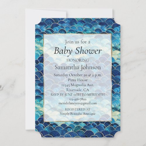 Ocean Blue Mermaid Invitation