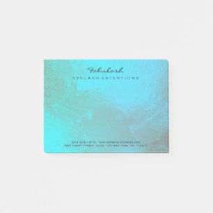 Ocean Blue Metallic Name Web Telephone Number Post-it Notes