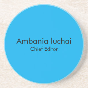 Ocean Blue Minimalist Elegant Modern Coaster
