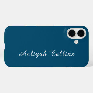 Ocean Blue Minimalist Professional Modern iPhone 16 Plus Case