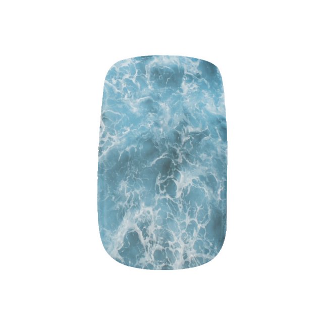 Ocean Blue  Minx Nail Art (Left Thumb)
