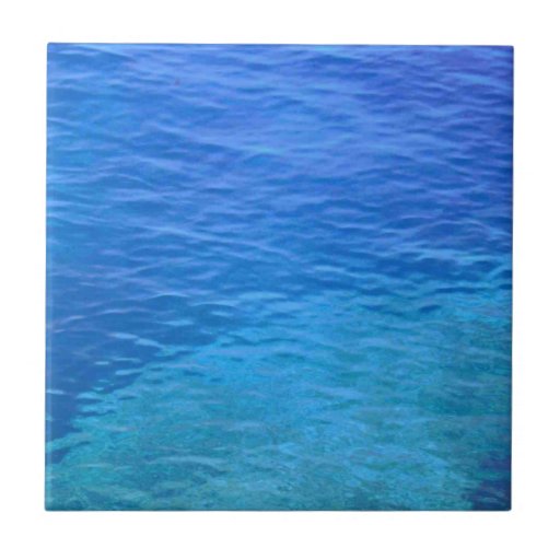 Ocean blue more water waves ceramic tile | Zazzle