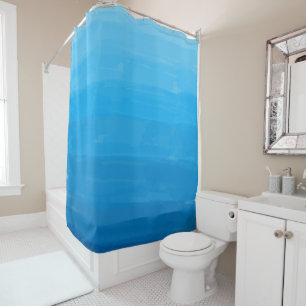 Ocean Blue Ombre Shower Curtain