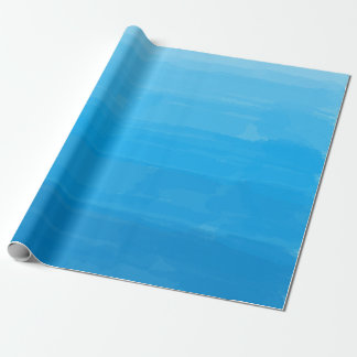 Ocean Blue Ombre Wrapping Paper
