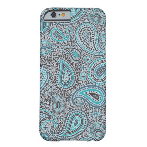 Ocean Blue paisley Barely There iPhone 6 Case