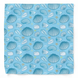 Ocean Blue Pattern Bandana